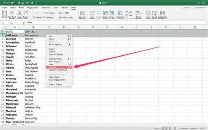 How to unhide rows all in excel?